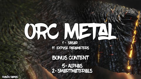 Orc Metal - Substance material + Bonus Content