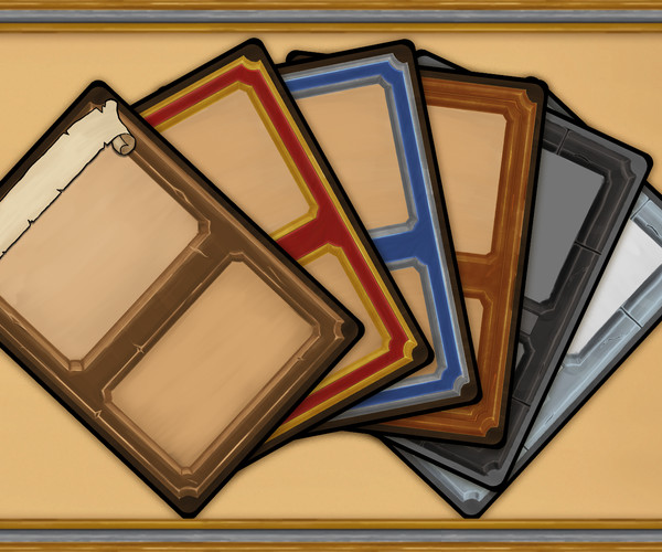 ArtStation Pack of 25 Hand Painted Cards Game Assets