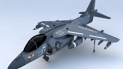 McDonnell Douglas AV-8B Harrier II 3D Model