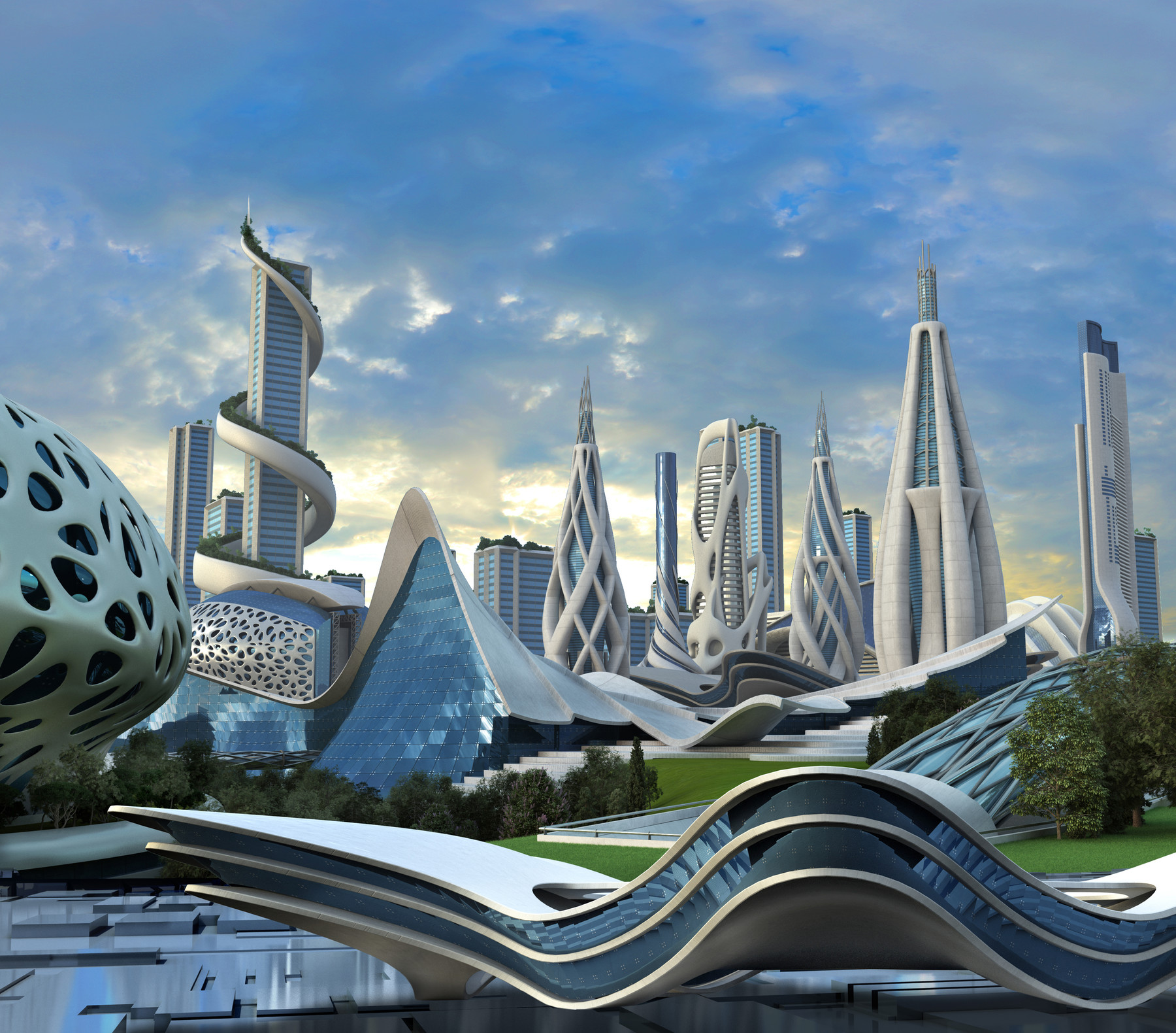 ArtStation Futuristic City 2. Illustration Pack Artworks