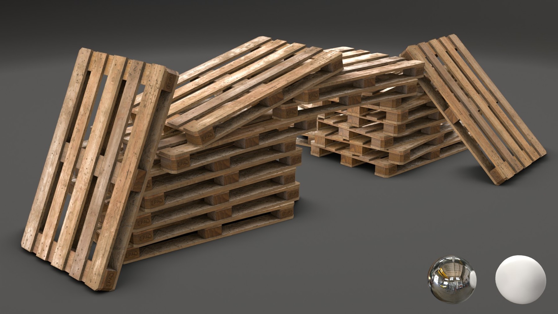 ArtStation Wood Euro Pallets Collection Game Assets