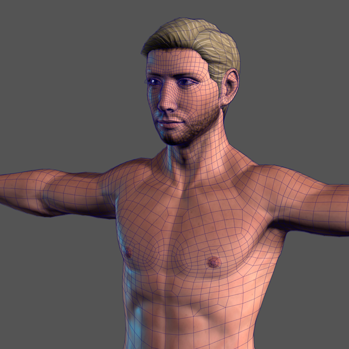 ArtStation - Animated Naked Man-Rigged 3d game character Low-poly 3D model  | Game Assets