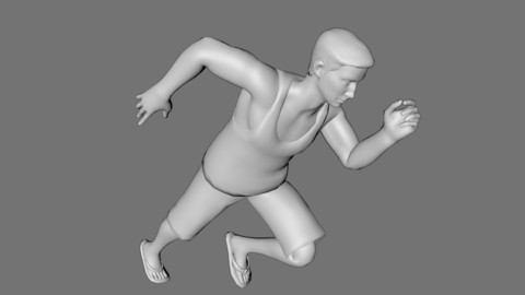 Decorative Man Sculpture 3D model