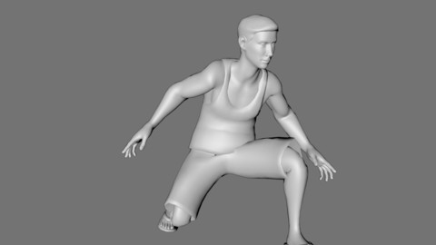 Decorative Man Sculpture 3D model