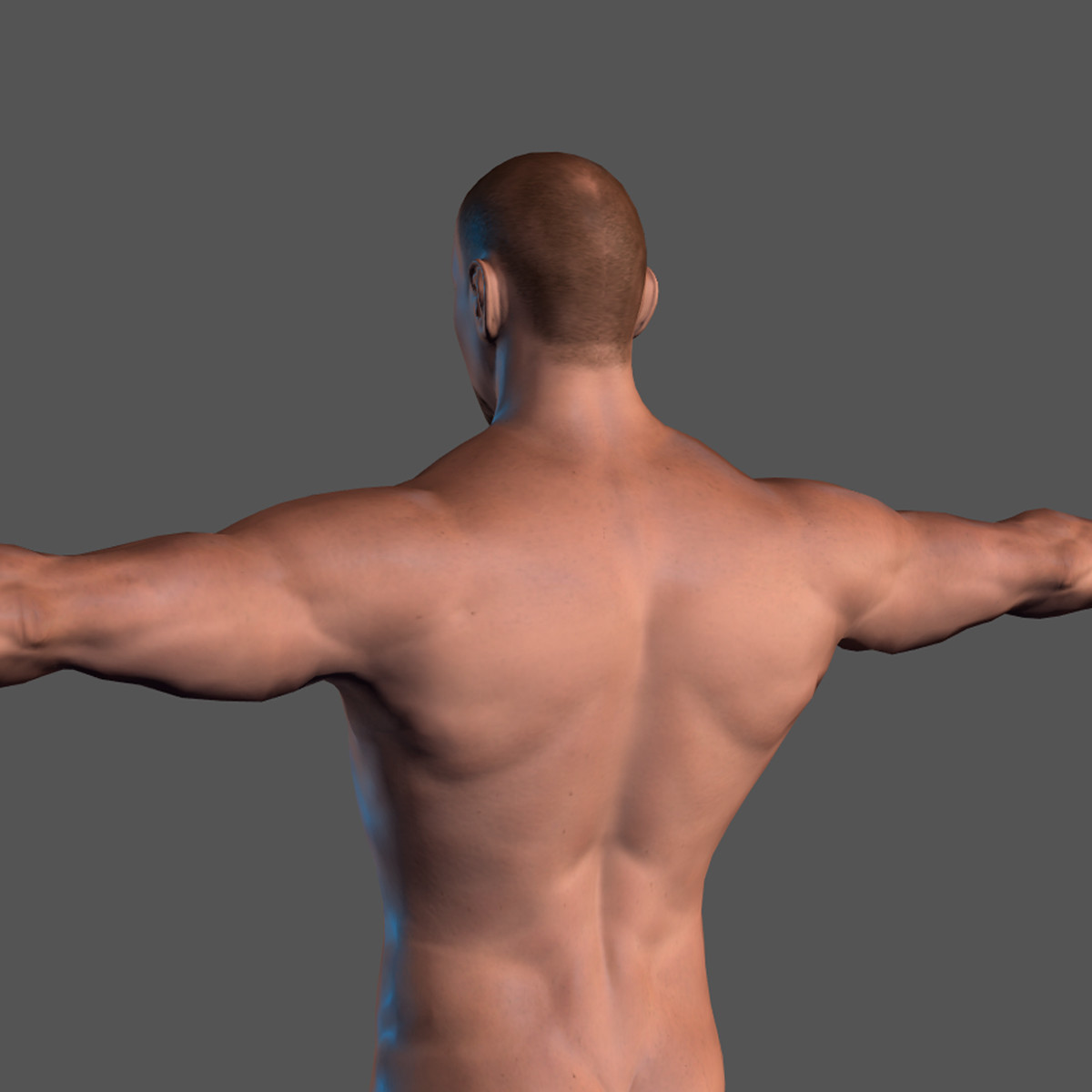 ArtStation - Animated Naked Man-Rigged 3d game character Low-poly 3D model  | Game Assets