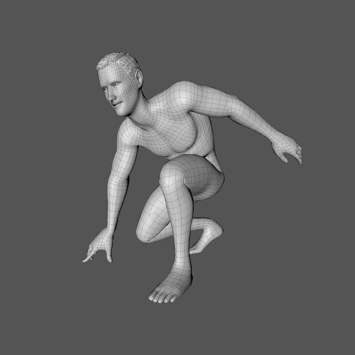 ArtStation - Decorative Man Sculpture Low-poly 3D model | Resources