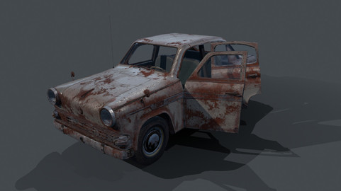 Moskvich-403 (Rust) ( Low poly, optimized )