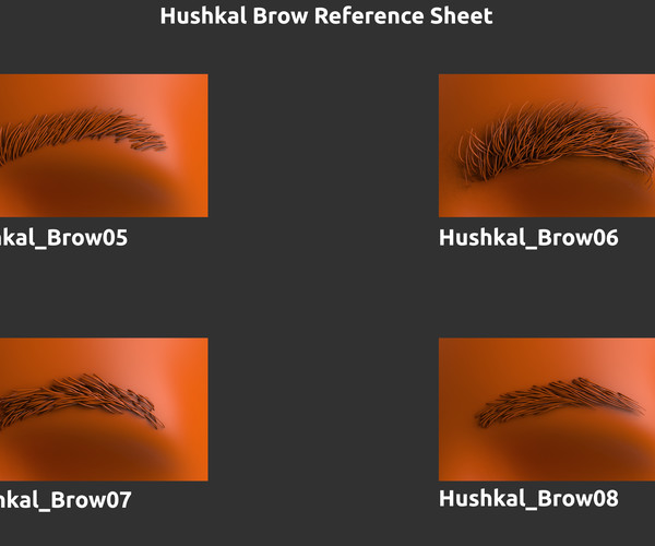 ArtStation 14 Zbrush Eyebrow IMMS Brushes