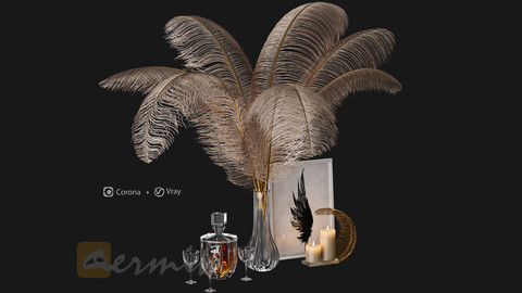 Decorative set Feathers