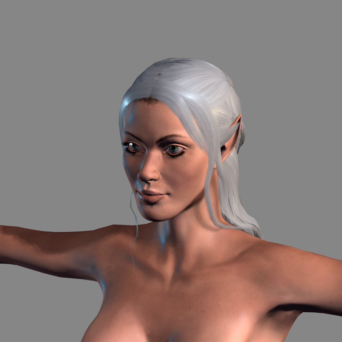 Igor Ko - Animated Naked Elf Woman-Rigged 3d game character Low-poly 3D  model