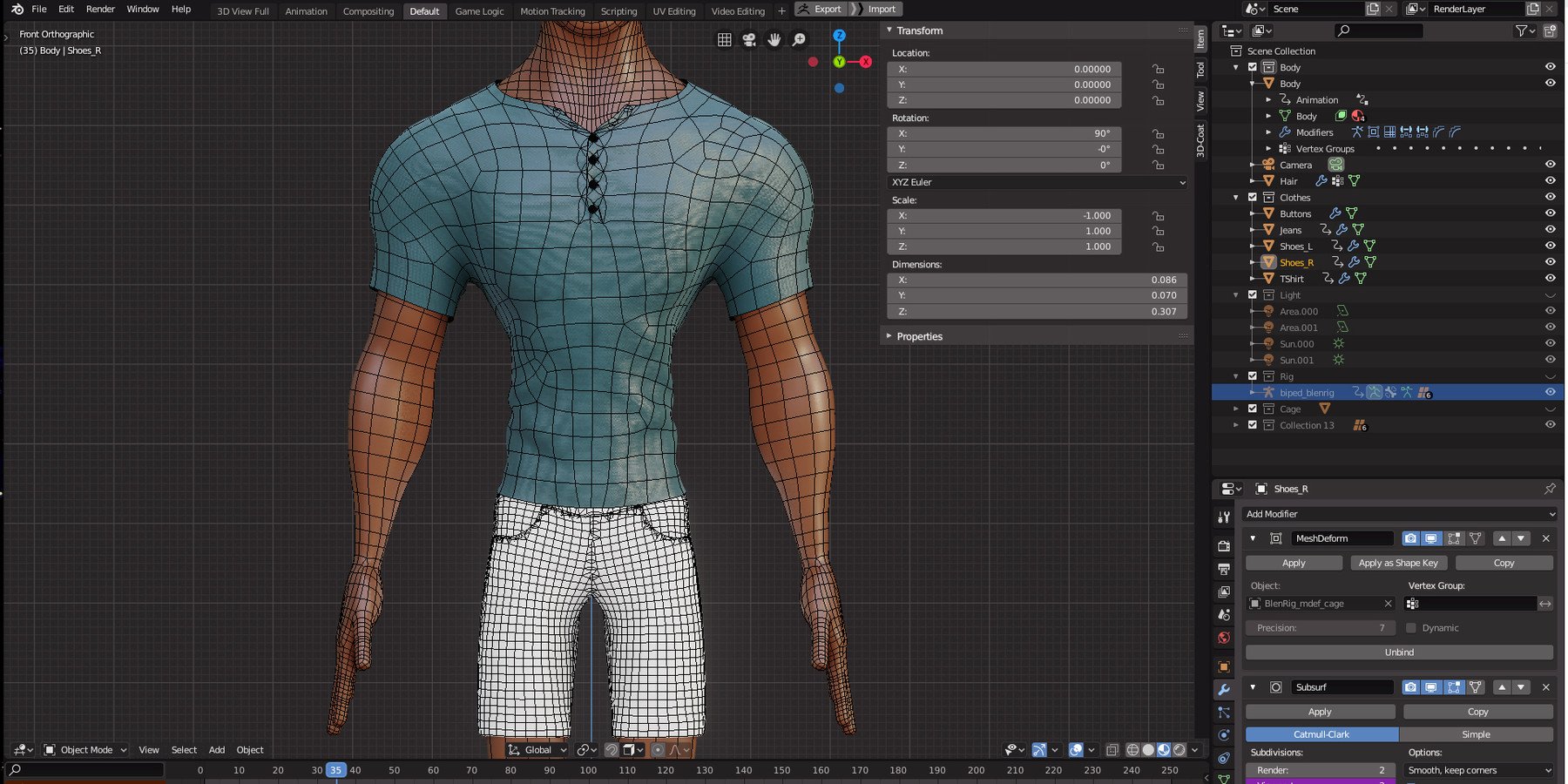 Person // 3D Model Download for Blender 3.4.1 by CappyAdams on