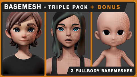 Stylized Basemesh Triple Pack