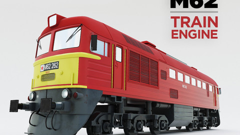 Diesel locomotive m62 3D model