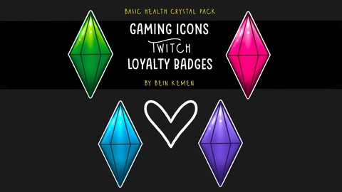 Basic Health Crystal Pack | Twitch Badges