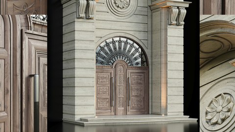 Luxury Entrance Portal (Facade and Door)