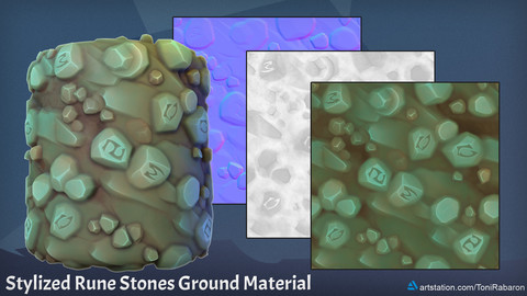 Stylized Rune Stones Ground Material