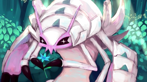 Pokemon: Golisopod Holding a Flower