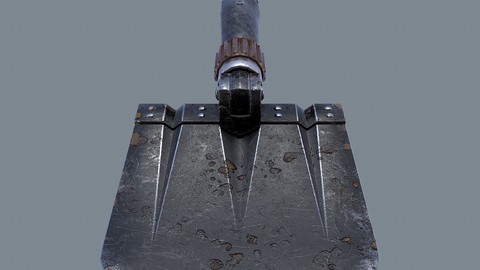 German sapper shovel WW2 3d model