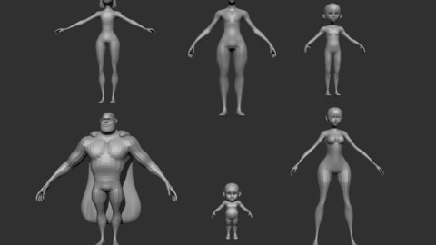 stylized basemesh collection