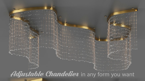 Adjustable Crystal String Chandelier