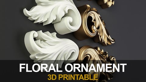 Floral Ornament (3DPrintable)_01
