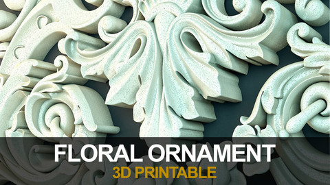 Floral Ornament (3dPrintable)_03