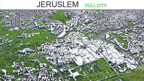 Jeruslem City 3D Model  60km