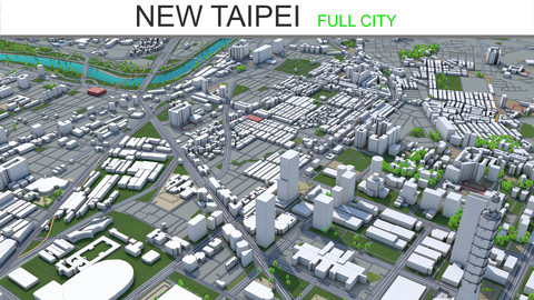 New Taipei City 3D Model 80 km