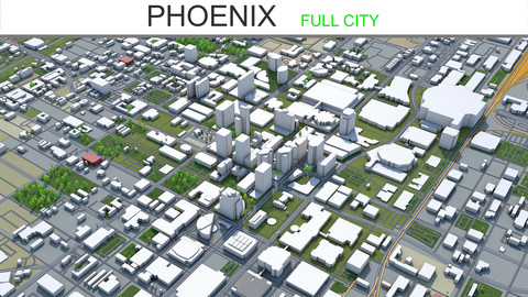 Phoenix City 3D Model 95km