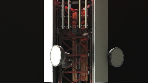 Radio tower Low-poly 3D model