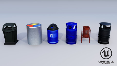 Trash Recycling Bins