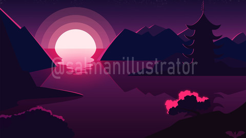 Landscape art and illustration