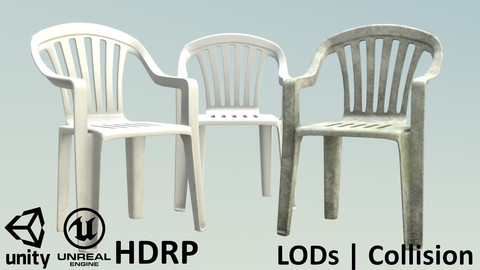 Garden Plastic Chair White - 3 versions