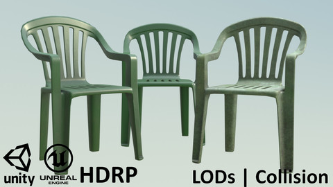 Plastic Garden Chair Green - 3 Versions