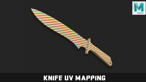 UV Map 3D Knife in Maya