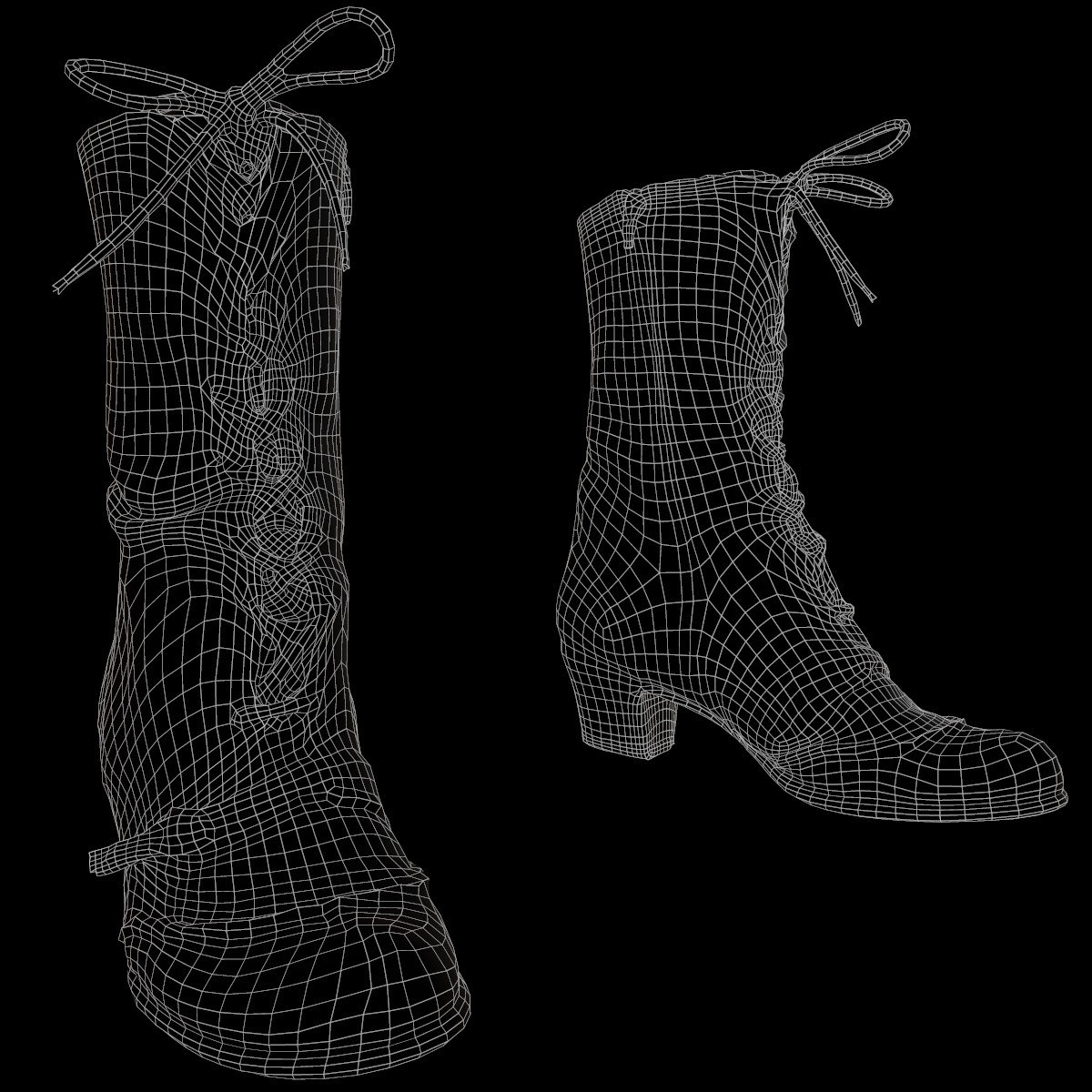 ArtStation - Vintage Boot Leather Laces | Resources