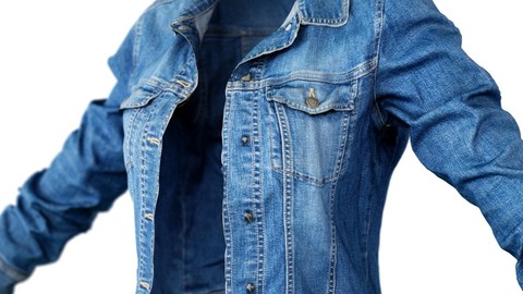 Vintage Jacket Dark Blue Jeans