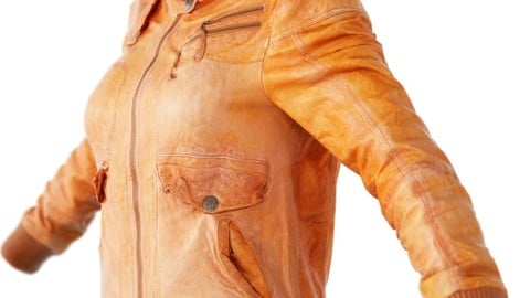 Vintage Jacket Light Brown Leather