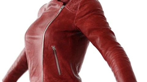 Vintage Jacket Red Matte Leather