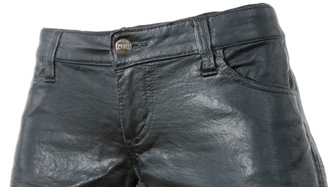 Vintage Shorts Black Leather