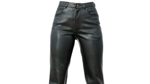 Vintage Trousers Black Leather