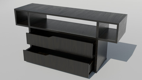 Modern wooden bookshelf