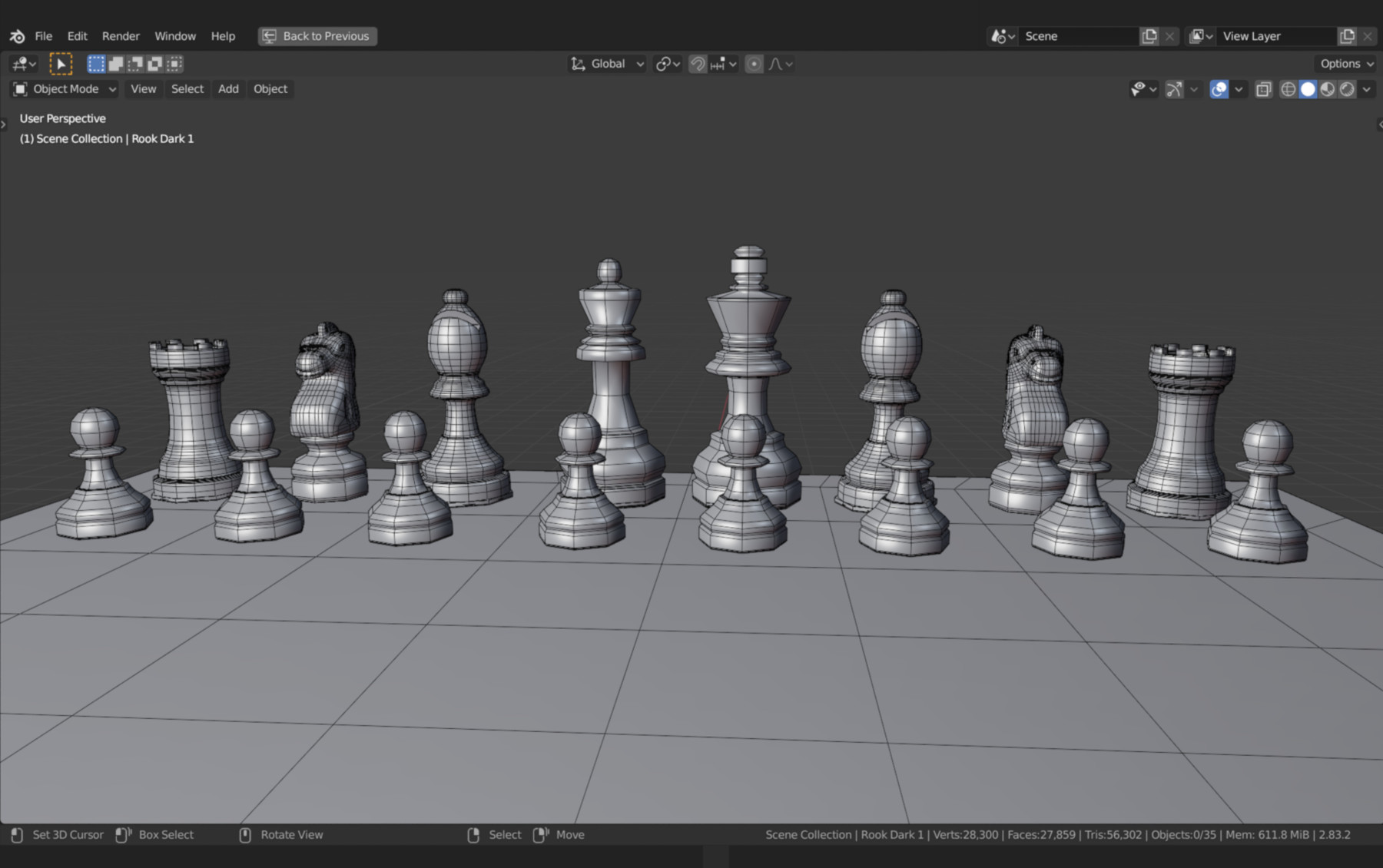 ArtStation - Chess Set 3d Model (Blender) | Resources