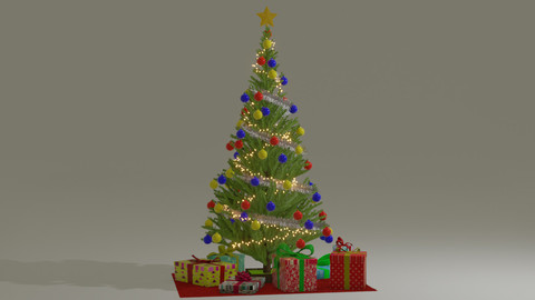 Christmas tree in Blender