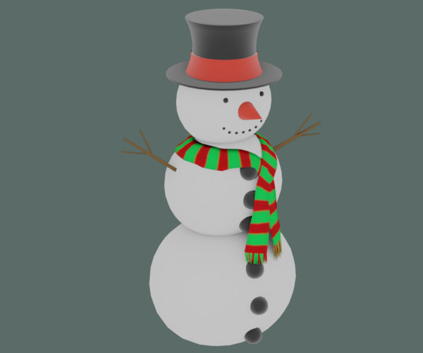 ArtStation - Snowman in Blender and other formats | Game Assets