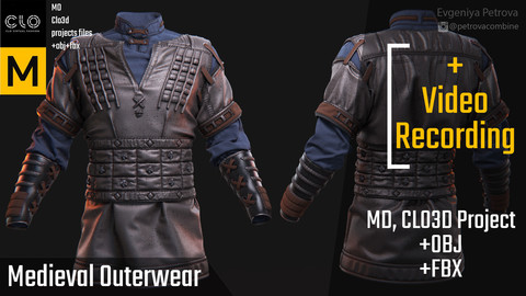 Clo3d, Marvelous Designer Male Medieval  Outfit