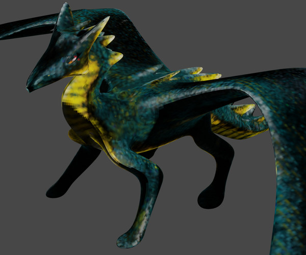 ArtStation - Dragon Low Poly Rigged and Animation ready Low-poly 3d ...