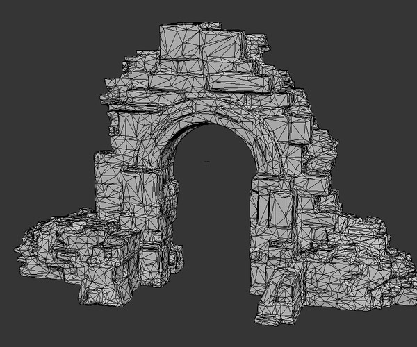 Artstation Low Poly Ruin Medieval Construction A2020 Game Assets