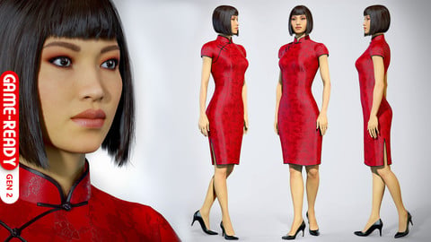 Female Character - Iva - Chinese Dress