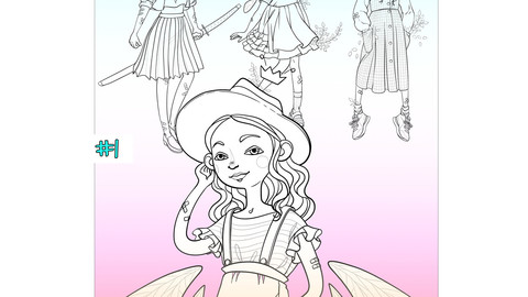 Color Book - fairy princesses - #1